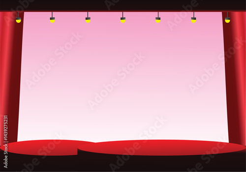 Red display background