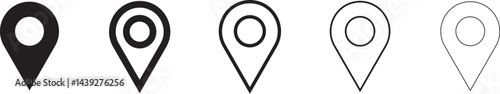 Pin icon vector for web and mobile app. Location sign and symbol. destination icon. map pin