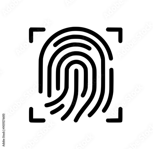 Fingerprint icon for security and identification purposes  