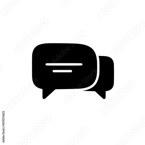 Speech bubbles icon representing communication and dialogue  