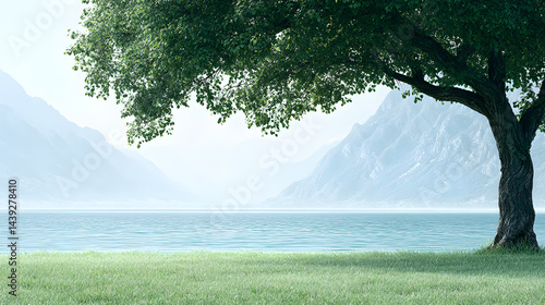 Ultra-realistic 4K photograph of a lush green lawn with dew drops on the leaves.
