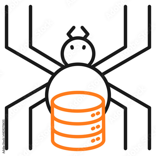 Data Crawler Icon For Design Elements