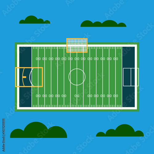 Vector Editable Football Field 