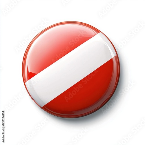 Free Download Round badge with the Austrian flag design, isolate on white background. - GFXLoad