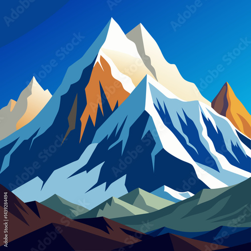 mountain landscape vector illustration