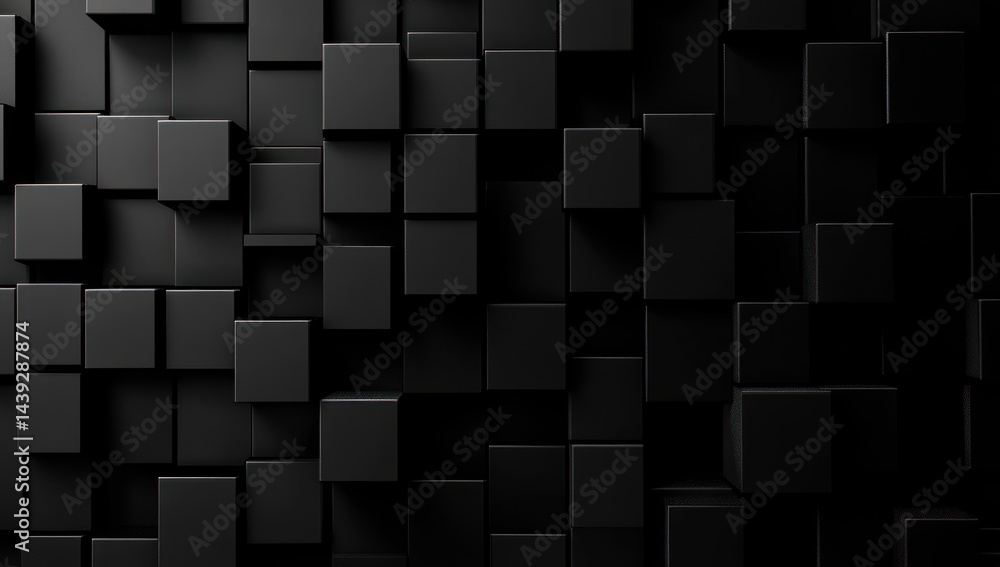 Abstract black cube pattern Abstract black cube pattern