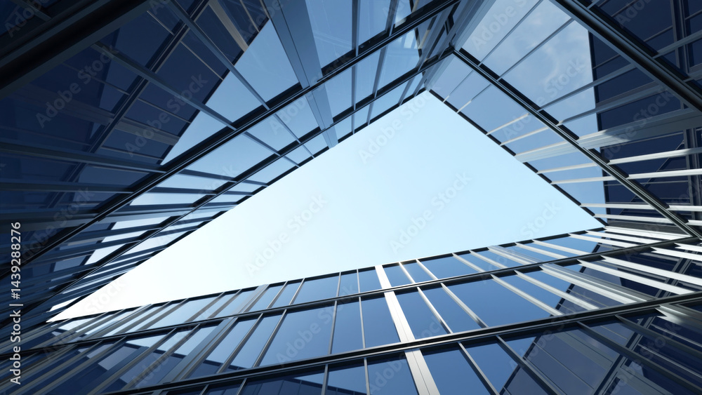 3d rendering of modern architecture, Skyscraper corporate office building with glass window. 3d rendering of modern architecture, Skyscraper corporate office building with glass window.