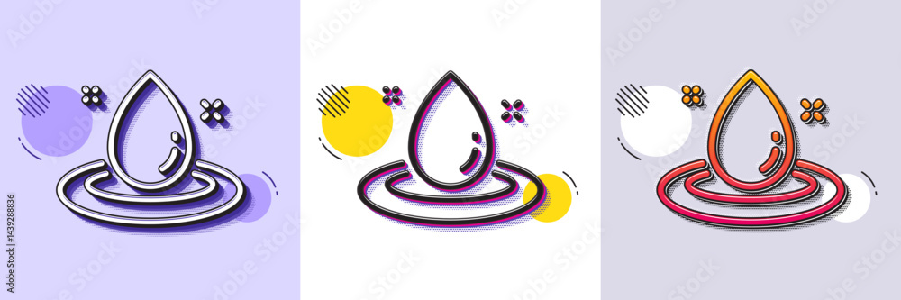 Fuel energy line icon. Halftone dotted pattern. Gradient icon with grain shadow. Petroleum sign. Diesel drop symbol. Line fuel energy icon. Various designs. Vector Fuel energy line icon. Halftone dotted pattern. Gradient icon with grain shadow. Petroleum sign. Diesel drop symbol. Line fuel energy icon. Various designs. Vector