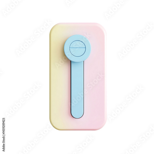  3D Render Icon Pastel Toggle Switch Button