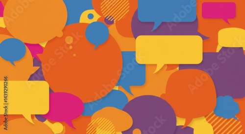 Colorful Speech Bubbles Background