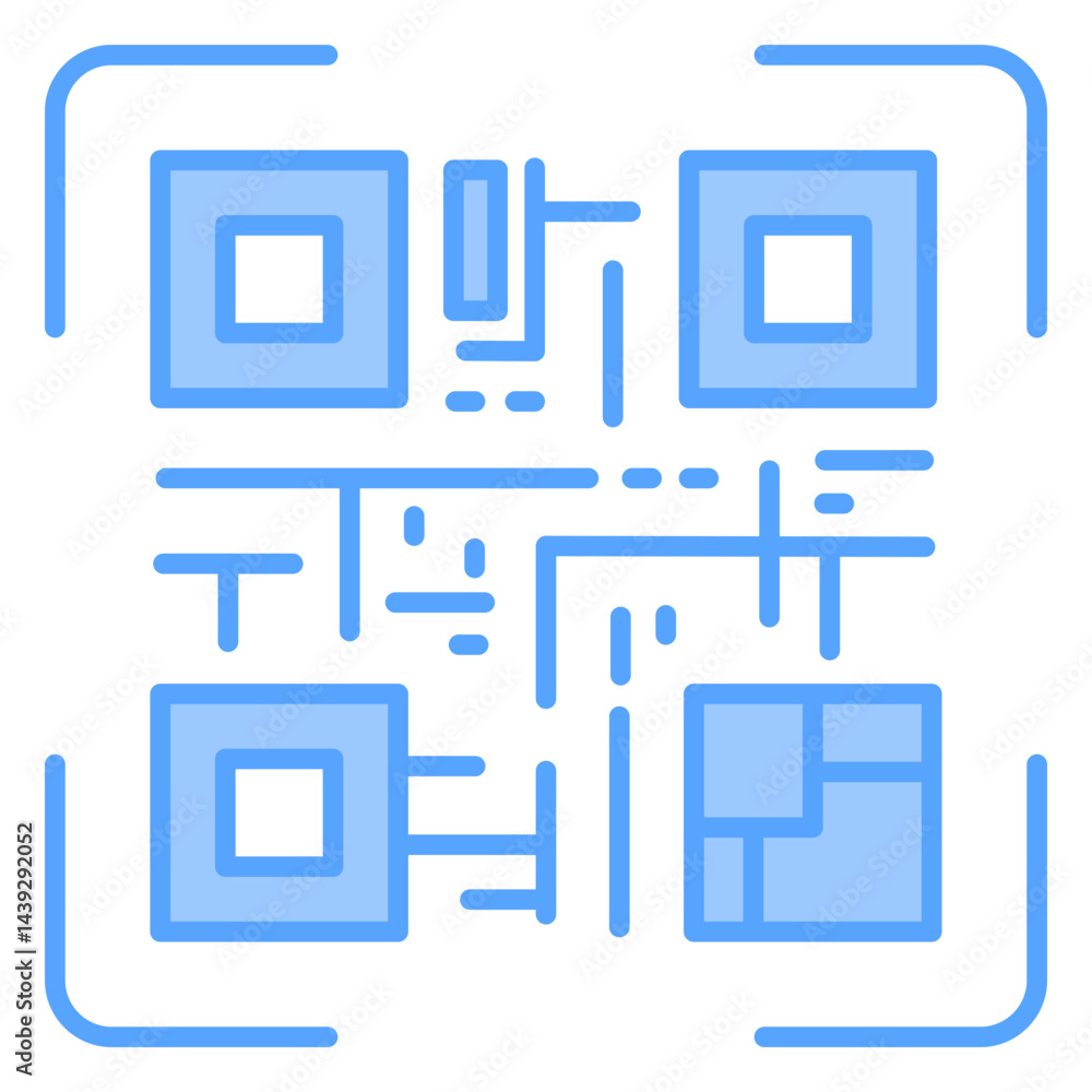 Code Scan Blue Icon Code Scan Blue Icon
