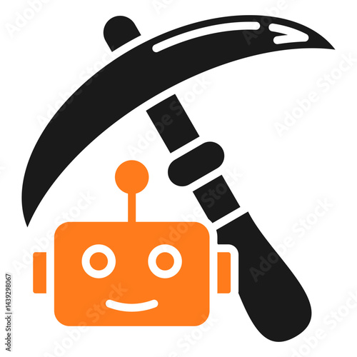Mining Bot Icon For Design Elements