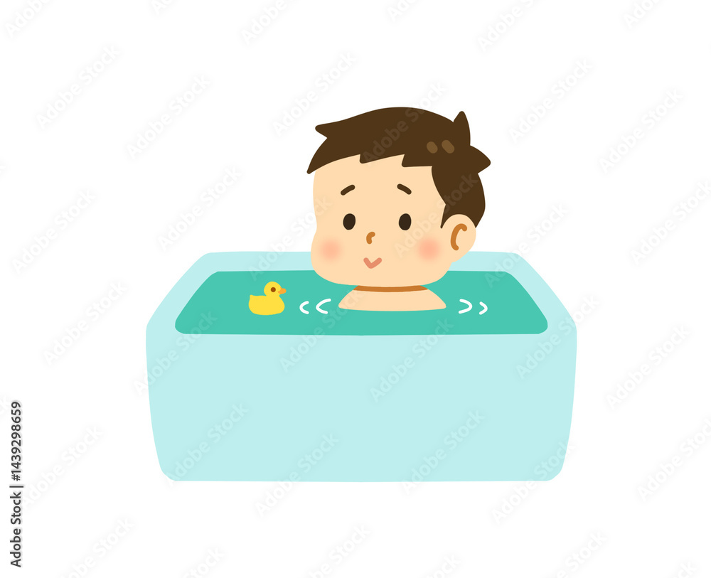お風呂に入っている男の子 お風呂に入っている男の子