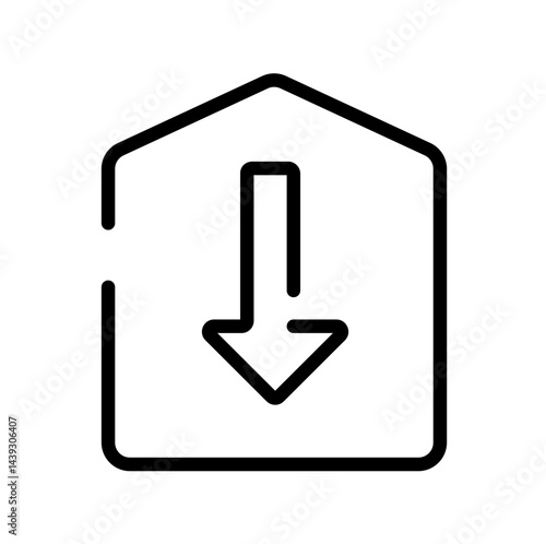 down direction vector icon