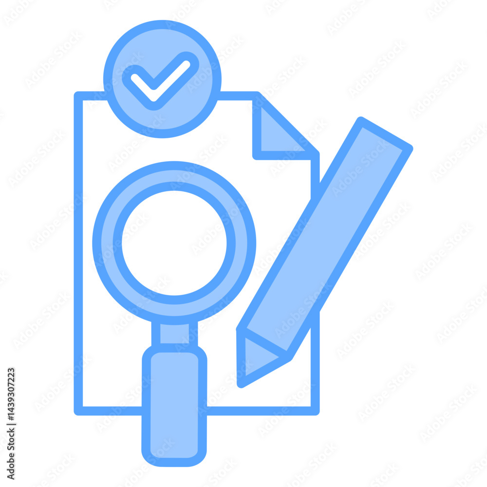 Research Tool Blue Icon Research Tool Blue Icon