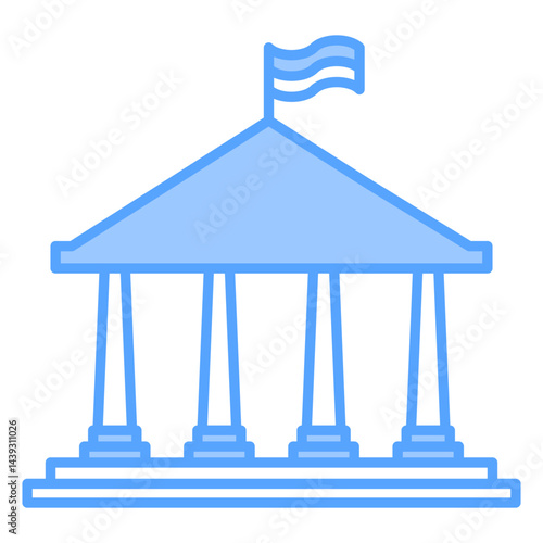 Government Office Blue Icon