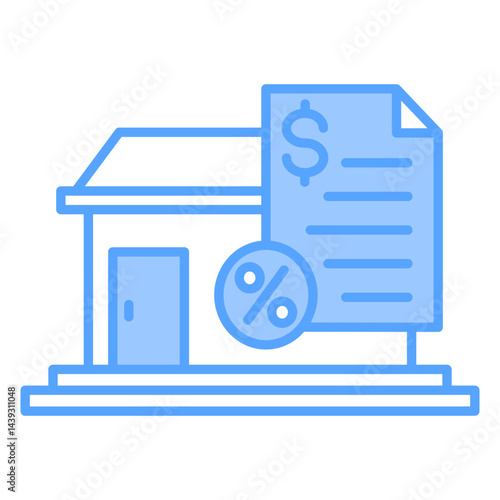 Tax Office Blue Icon