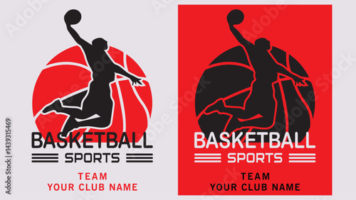 Basketball sport logo