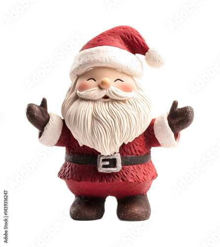 Santa�s Little Helper Figurine for Christmas Decor - Isolated on White Background