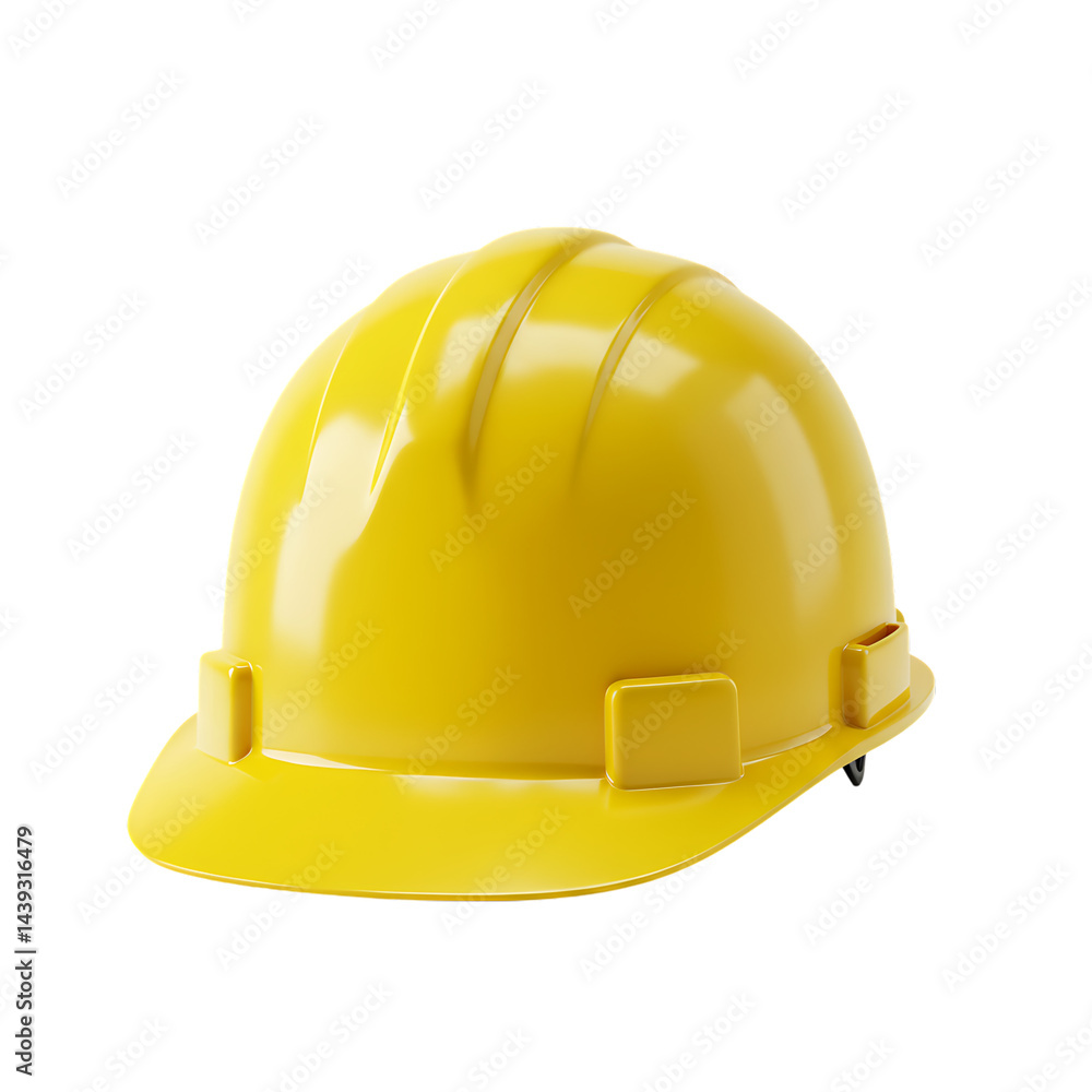 Fototapeta premium Safety First: A Yellow Hard Hat for Construction Workers