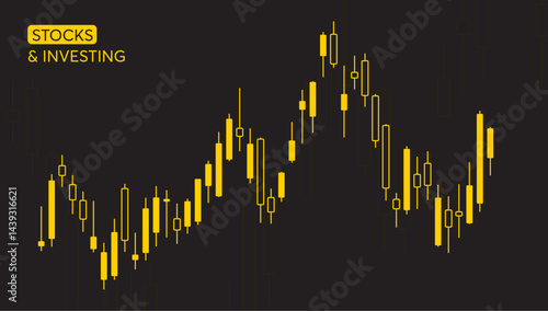 Minimalist stock market concept background design