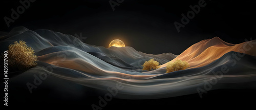 Nightfall Desert Landscape