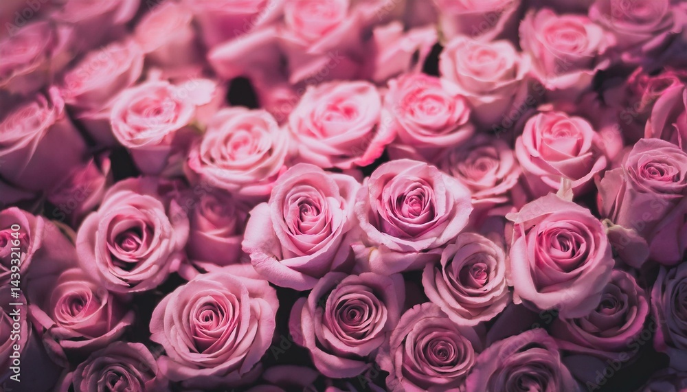 Obraz premium 可憐なくすみピンクのバラたち4