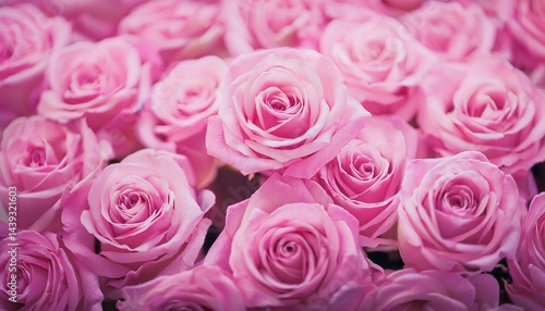 Wallpaper Mural 可憐なピンクのバラたち5 Torontodigital.ca