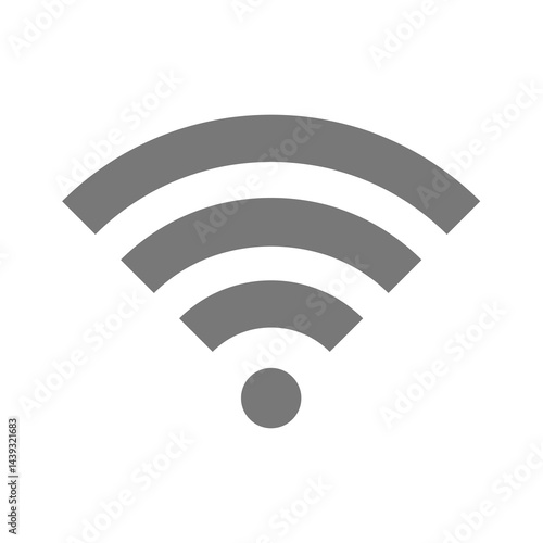Wi-fi connection wave vector icon. Wi fi internet access symbol.