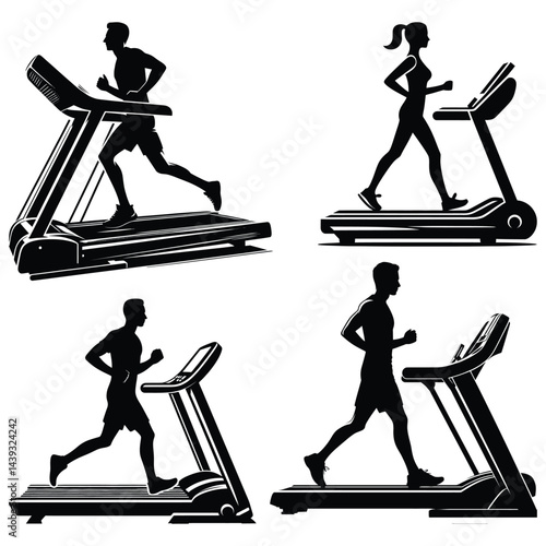 vector illustration of a man exercising