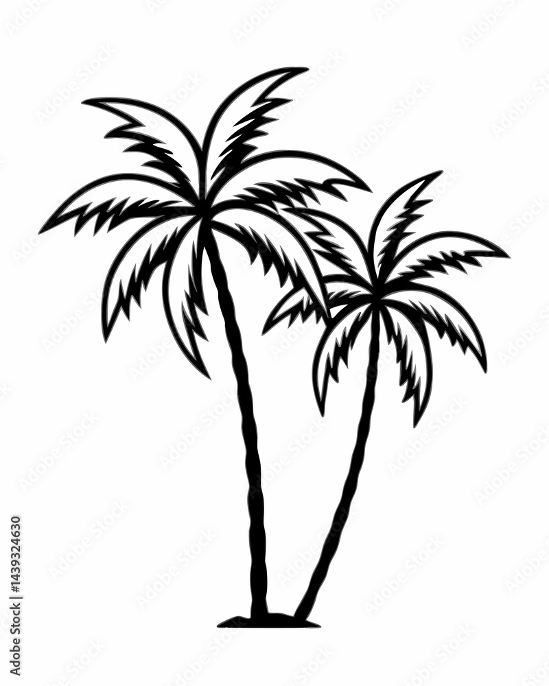Obraz premium palm tree silhouette