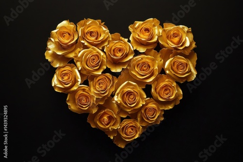 A stunning bouquet of golden roses on a chic black background with a touching mother's day message in spanish, ideal for heartfelt family moments and memorable celebrations