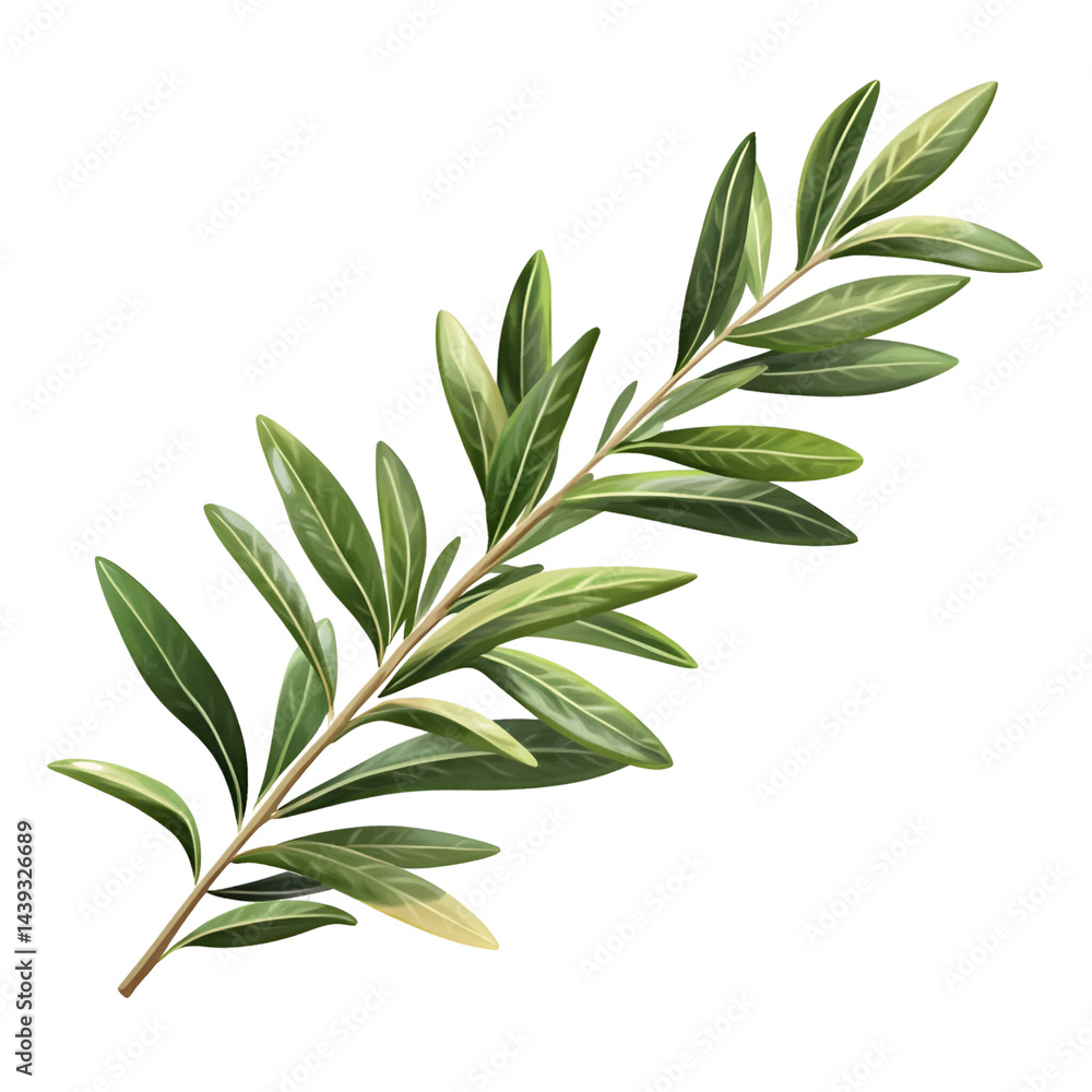 Fototapeta premium Closeup olive green plant sprig