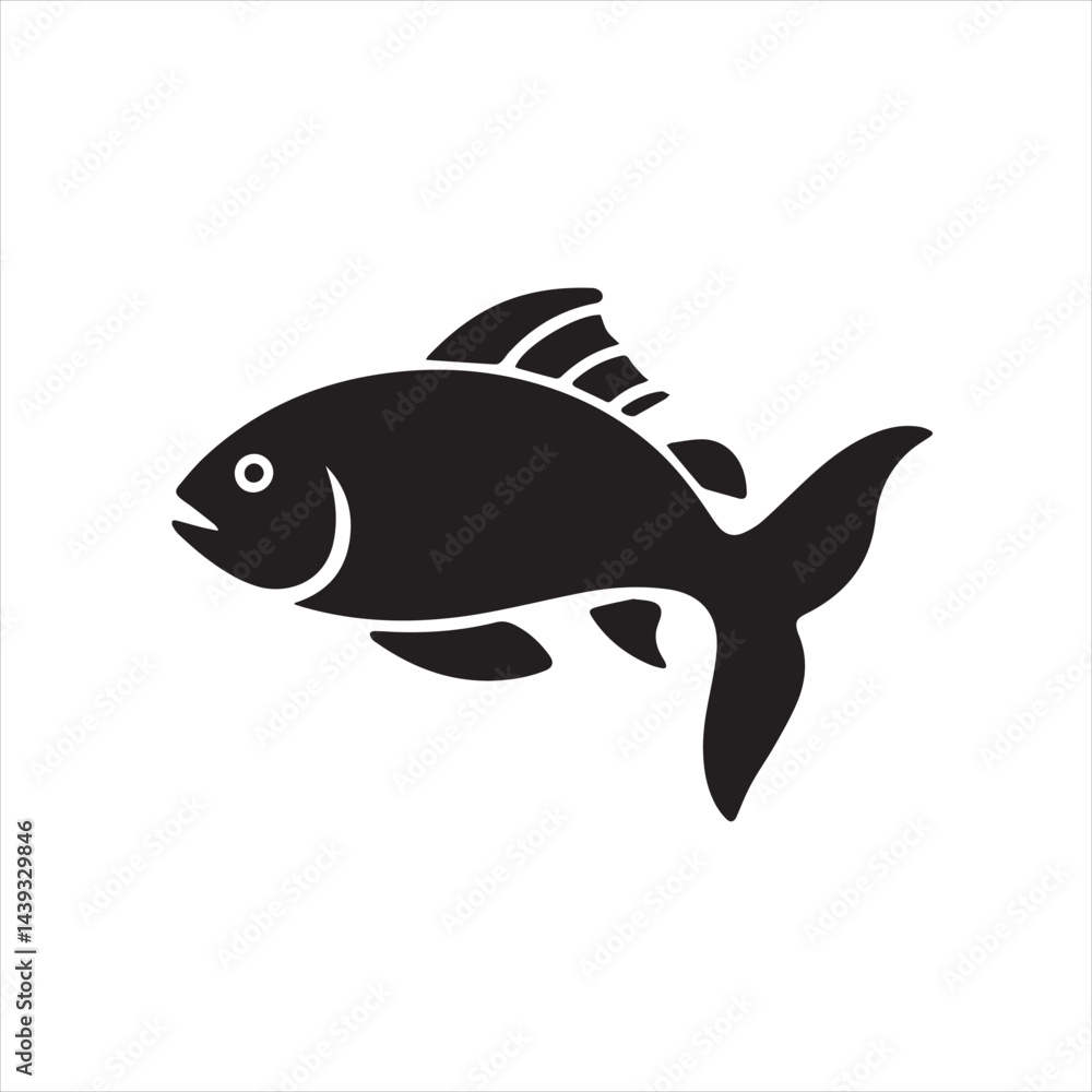 fish vector illustration silhouette fish vector illustration silhouette