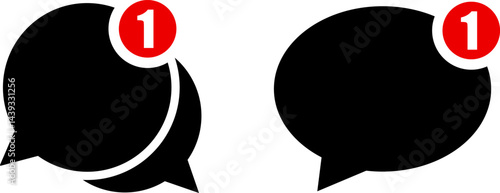 Chat message notification icon. Send sms sign. Received messages. envelope icon symbol