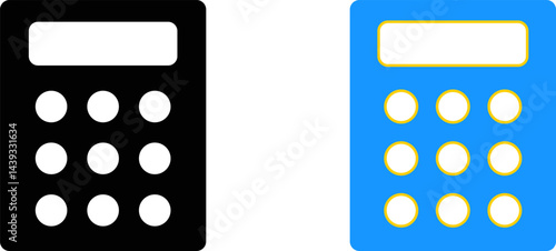 Calculator icon set. mathematical education. math calculations addition. Education elements
