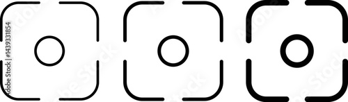Capture icon set. snapshot capture photograph. Focusing frame. Sharpened capture symbol. Photo scan sign
