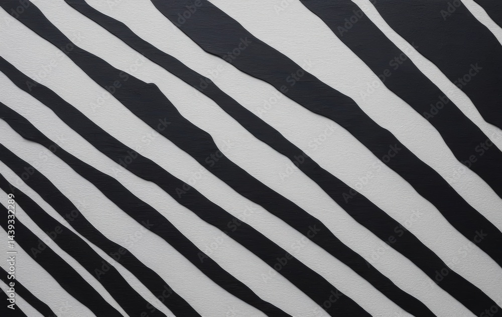 A striking zebra print adorns the wall of a modern office, adding a bold and stylish touch to the workspace, enhancing its creative atmosphere. A striking zebra print adorns the wall of a modern office, adding a bold and stylish touch to the workspace, enhancing its creative atmosphere.
