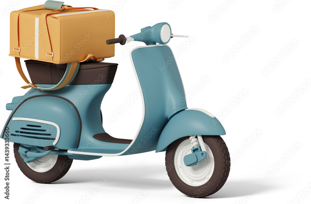 Obraz premium scooter with delivery bag