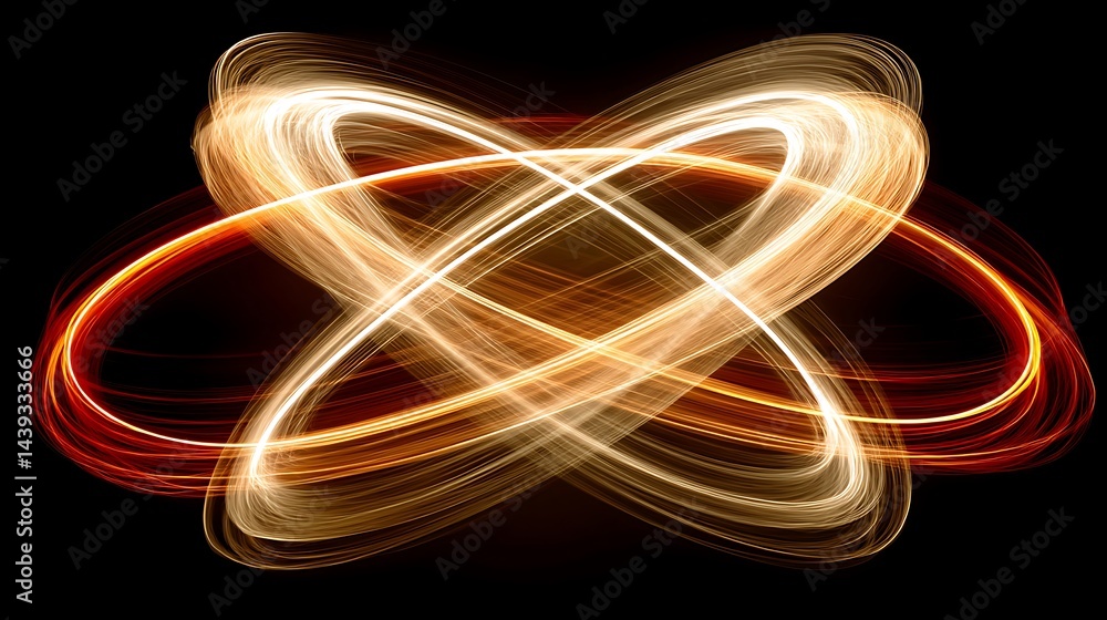 Light streaks form a swirling pattern. Light streaks form a swirling pattern.