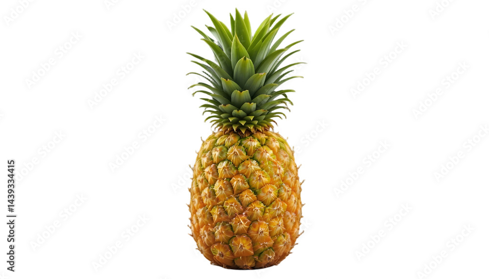 Isolated fresh pineapple tropical fruit close up shot for healthy eating and summer vibes on black background Isolated fresh pineapple tropical fruit close up shot for healthy eating and summer vibes on black background