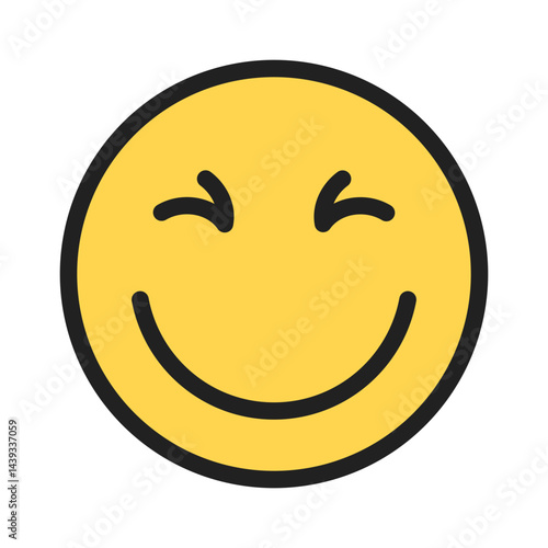 Laughing cheerful smiling face icon	