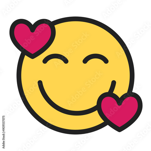 Blowing kiss lovely face icon	
