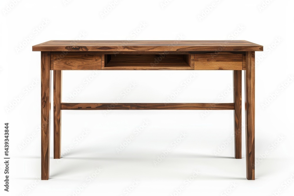 Genuine Wooden Office Table Isolated On White Background. Genuine Wooden Office Table Isolated On White Background.
