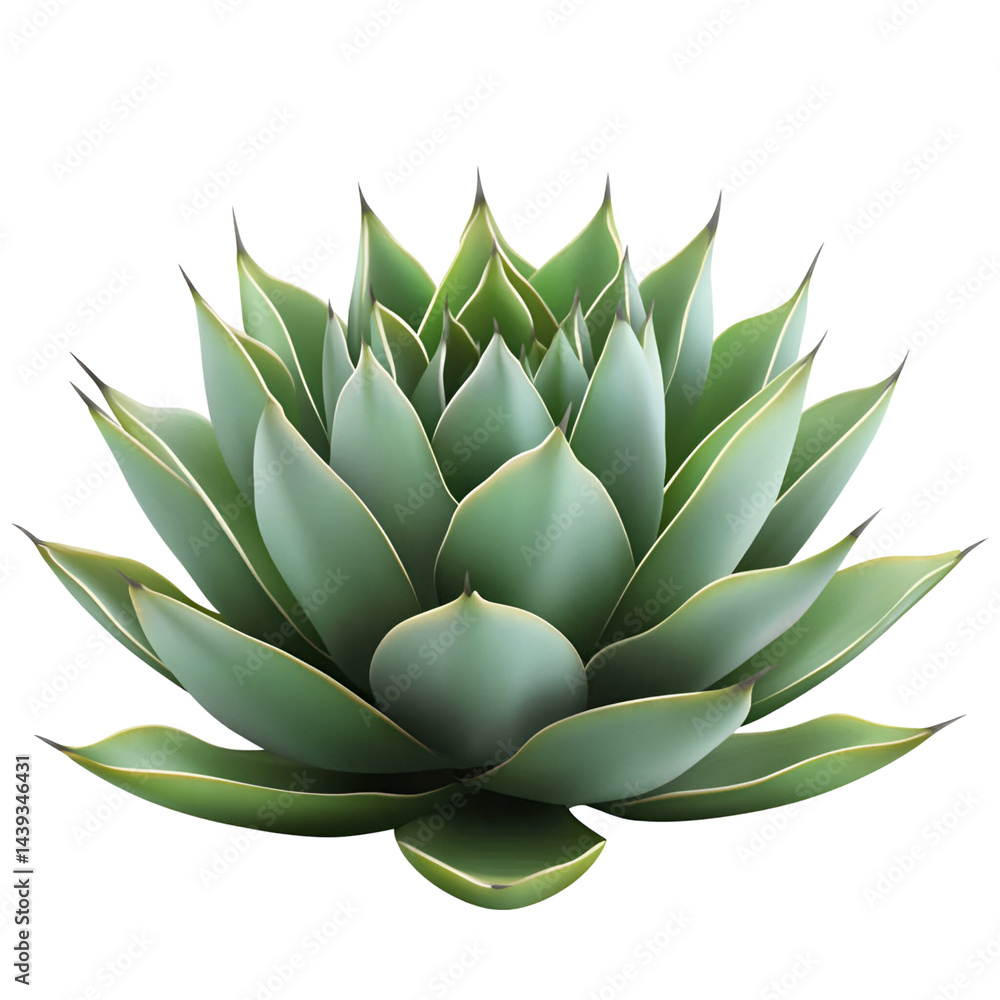 Fototapeta premium Light green lotus shaped succulent