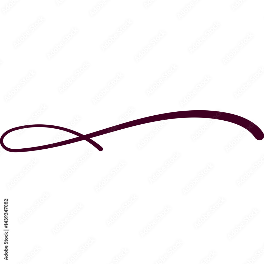 Hand Drawn Swash Line Hand Drawn Swash Line