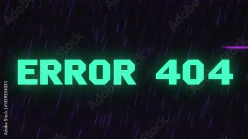 error 404 in green neon on black