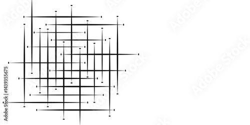 Abstract Line Grid. Simple Lined Grid. Digital technology white background. Abstract lines in grey and white tone of many squares and rectangle shapes on white background. Minimalistic texture line.