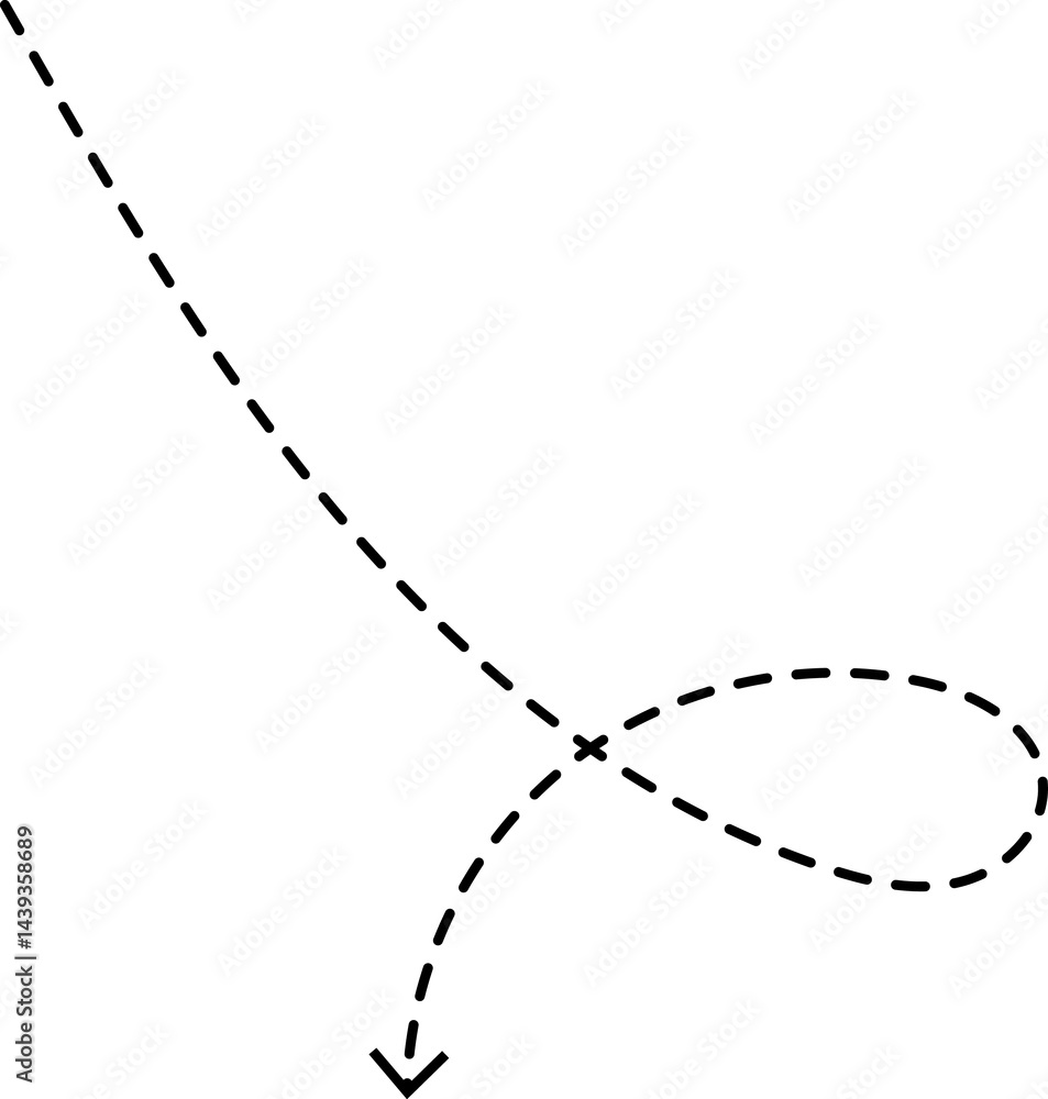 Curve arrow icon. Curved dotted arrow. Zigzag arrow stripes with dotted lines. Curve arrow icon. Curved dotted arrow. Zigzag arrow stripes with dotted lines.