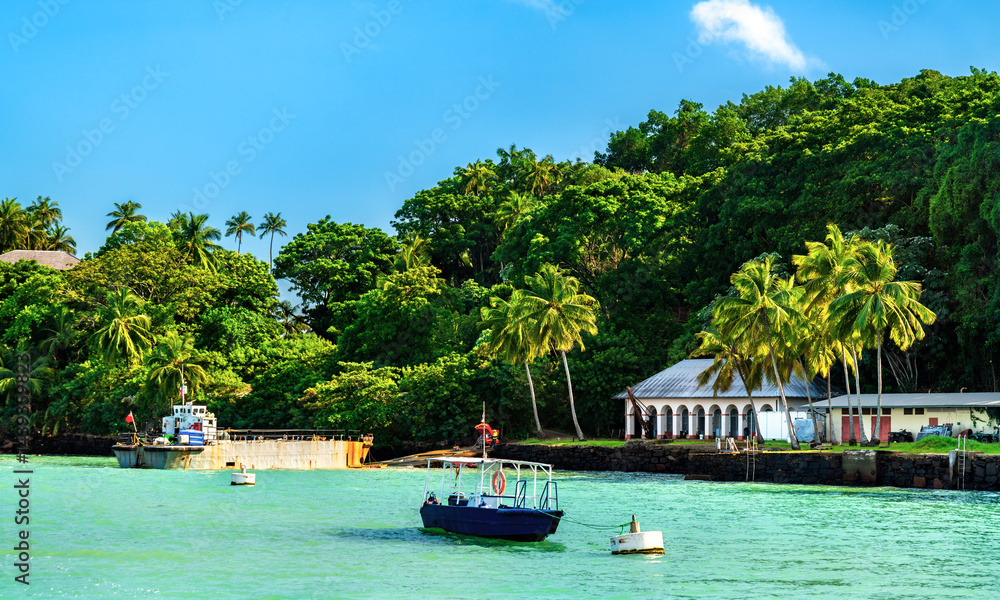 Port of Ile Royale, one the Salvation Islands in French Guiana